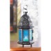 Blue Glass Moroccan Style Lantern